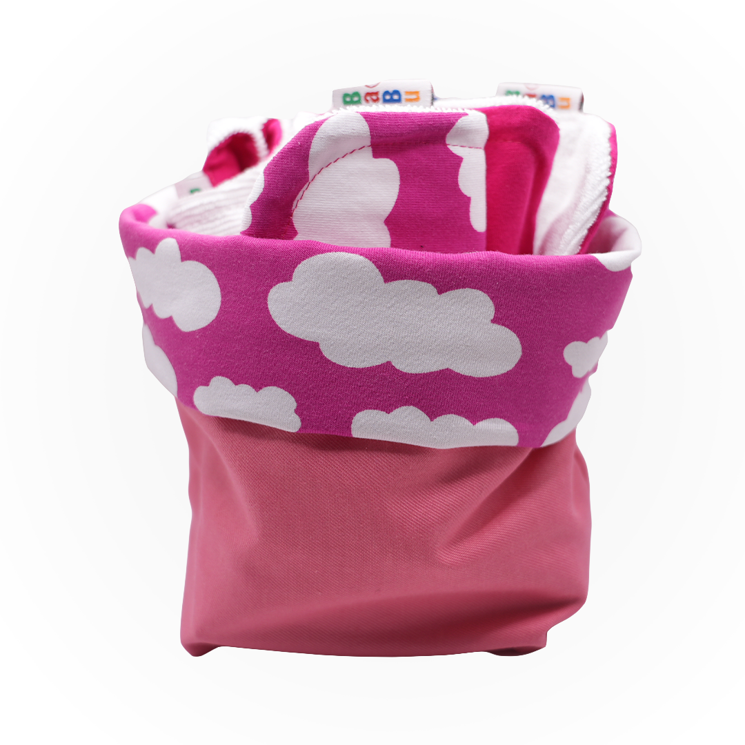 Bubóka csomag pink (előke, baba kendő, törlő kendő)
